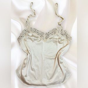 Vintage Vanity Fair Champagne Lingerie Laced Tank